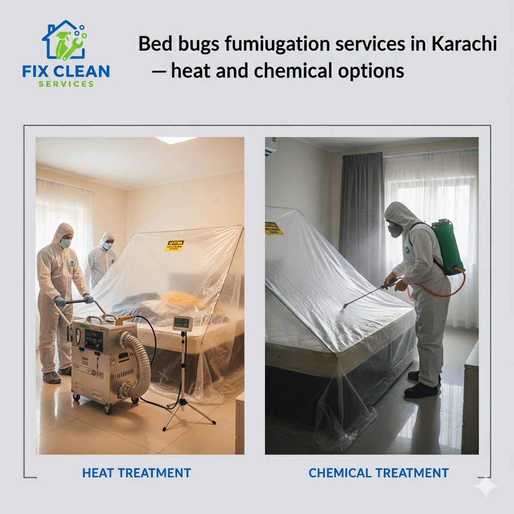 Bed bugs fumigation services in Karachi — heat and chemical options