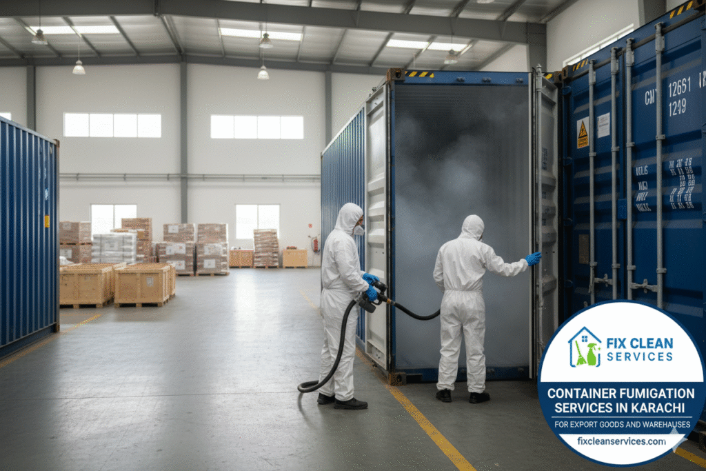 Container fumigation services in Karachi for export goods and warehouses
