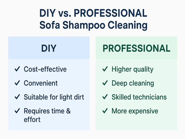 DIY vs Professional Sofa Shampoo Cleaning