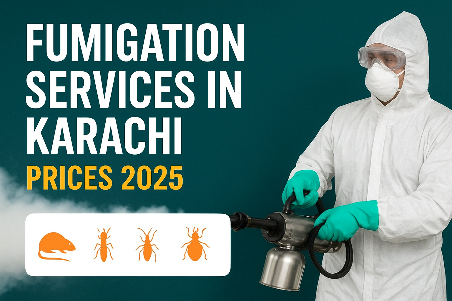 Fumigation Services in Karachi Prices 2025 – Pest Control Professional with Equipment
