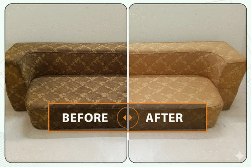 Sofa Shampoo Cleaning at Home