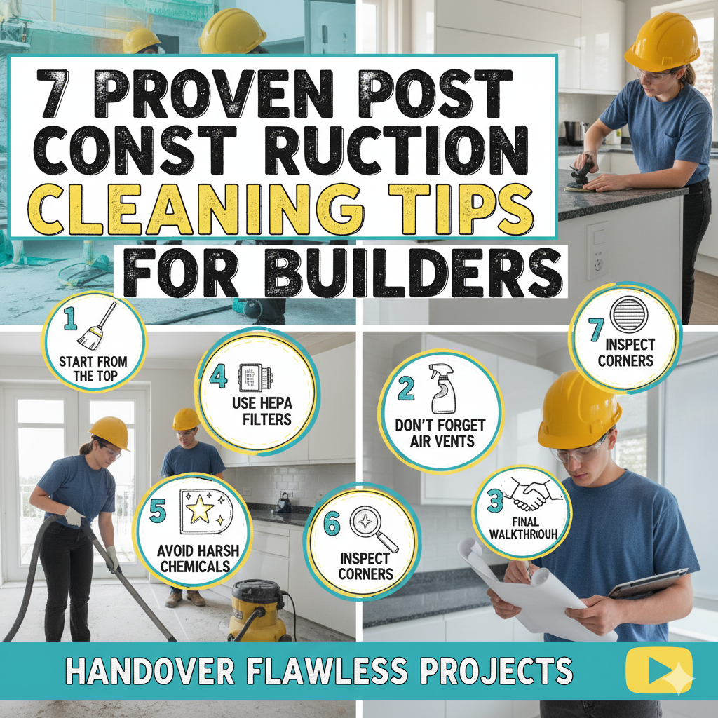 7 Proven Post Construction Cleaning Tips for Builders