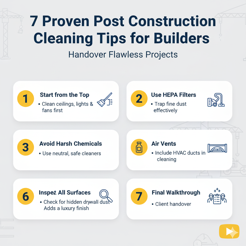 7 Proven Post Construction Cleaning Tips for Builders 