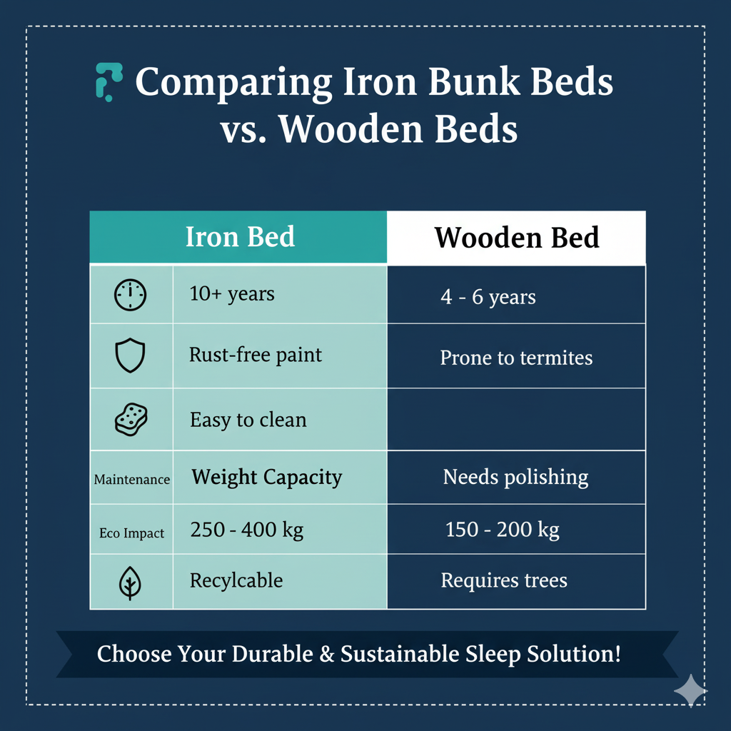 Comparing Iron Bunk Beds vs. Wooden Beds