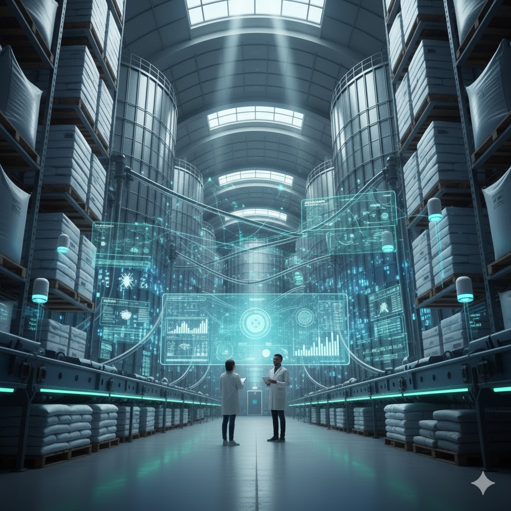 IoT sensors monitoring temperature and pest activity in smart warehouse