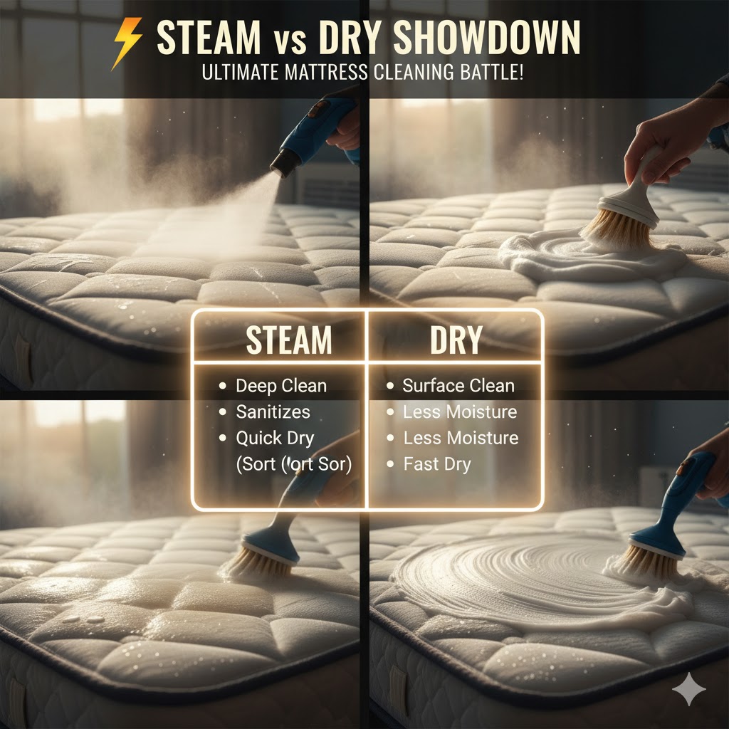 Mattress Steam vs Dry Cleaning