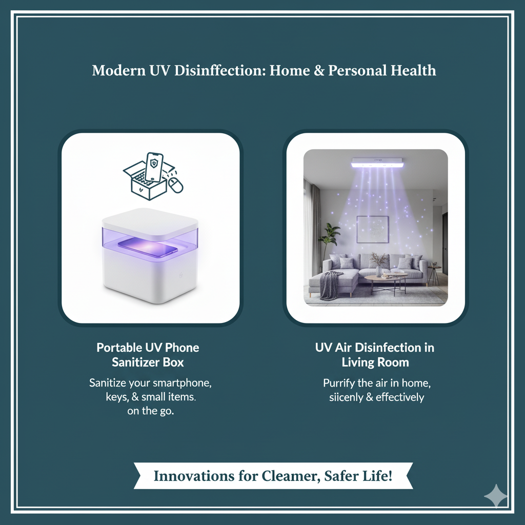 Portable UV phone sanitizer box, UV lamp