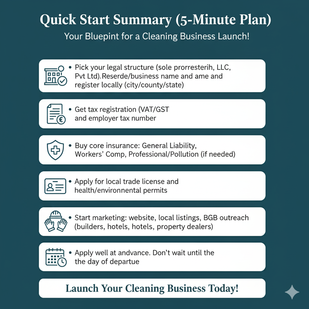 Quick start summary (5-minute plan)