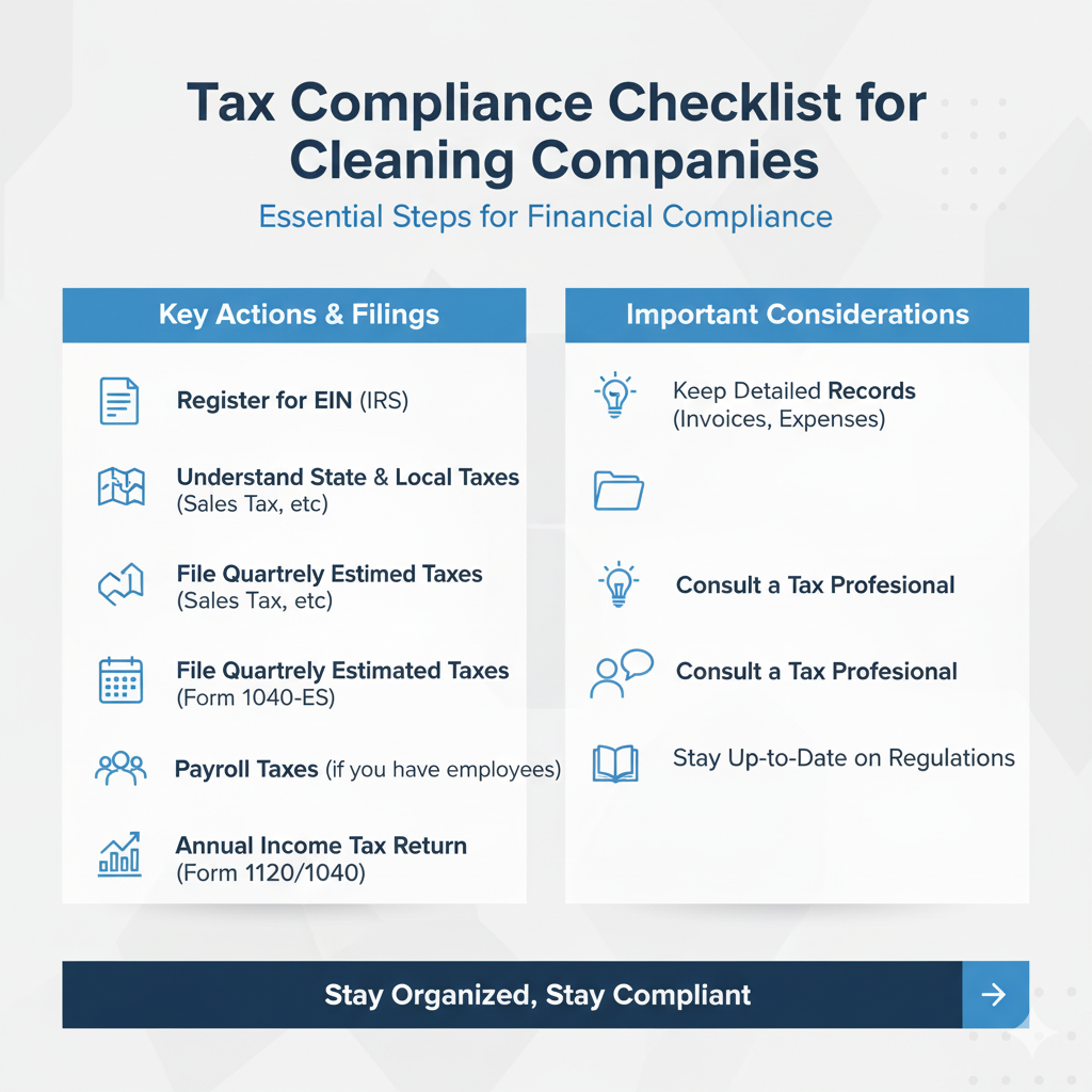 Tax compliance checklist for cleaning companies