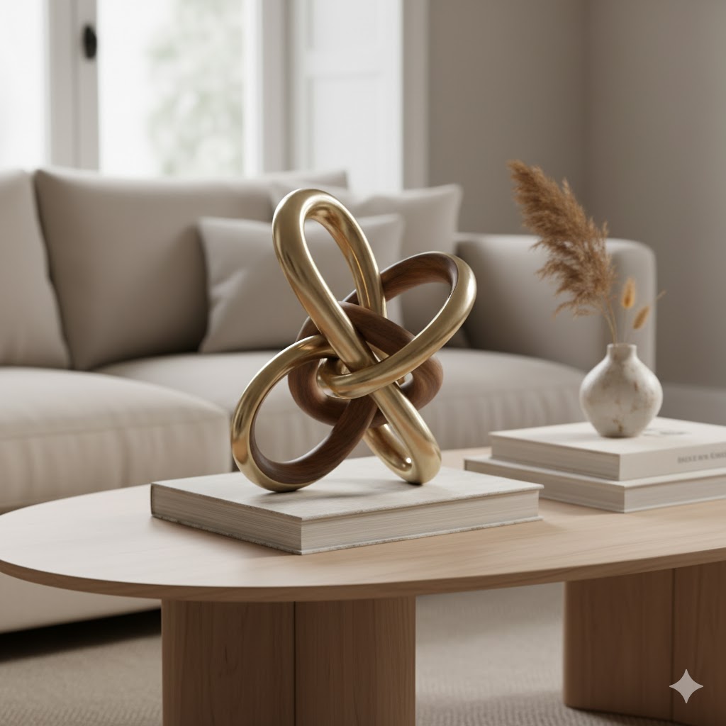 Artistic object adding creativity to coffee table design