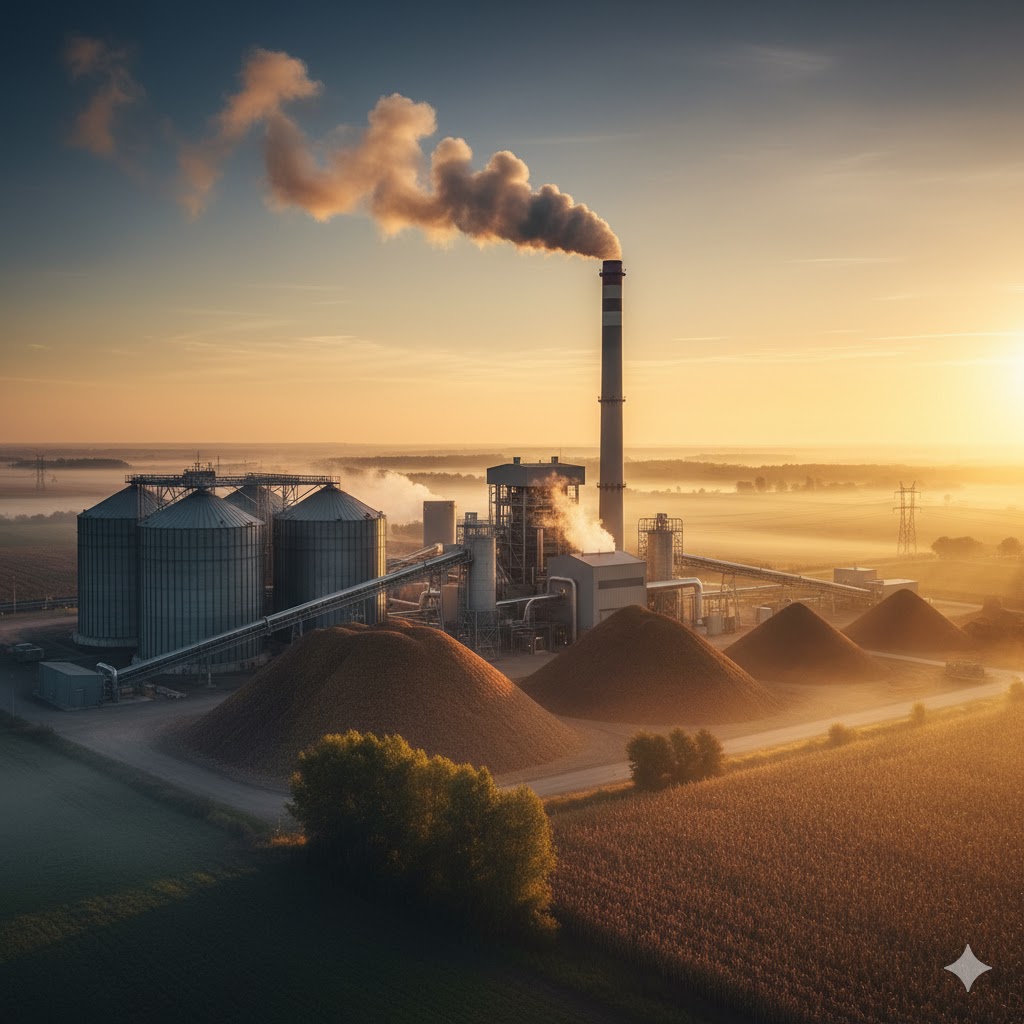 Biomass power plant converting agricultural waste into renewable electricity Biomass power plant converting agricultural waste into renewable electricity