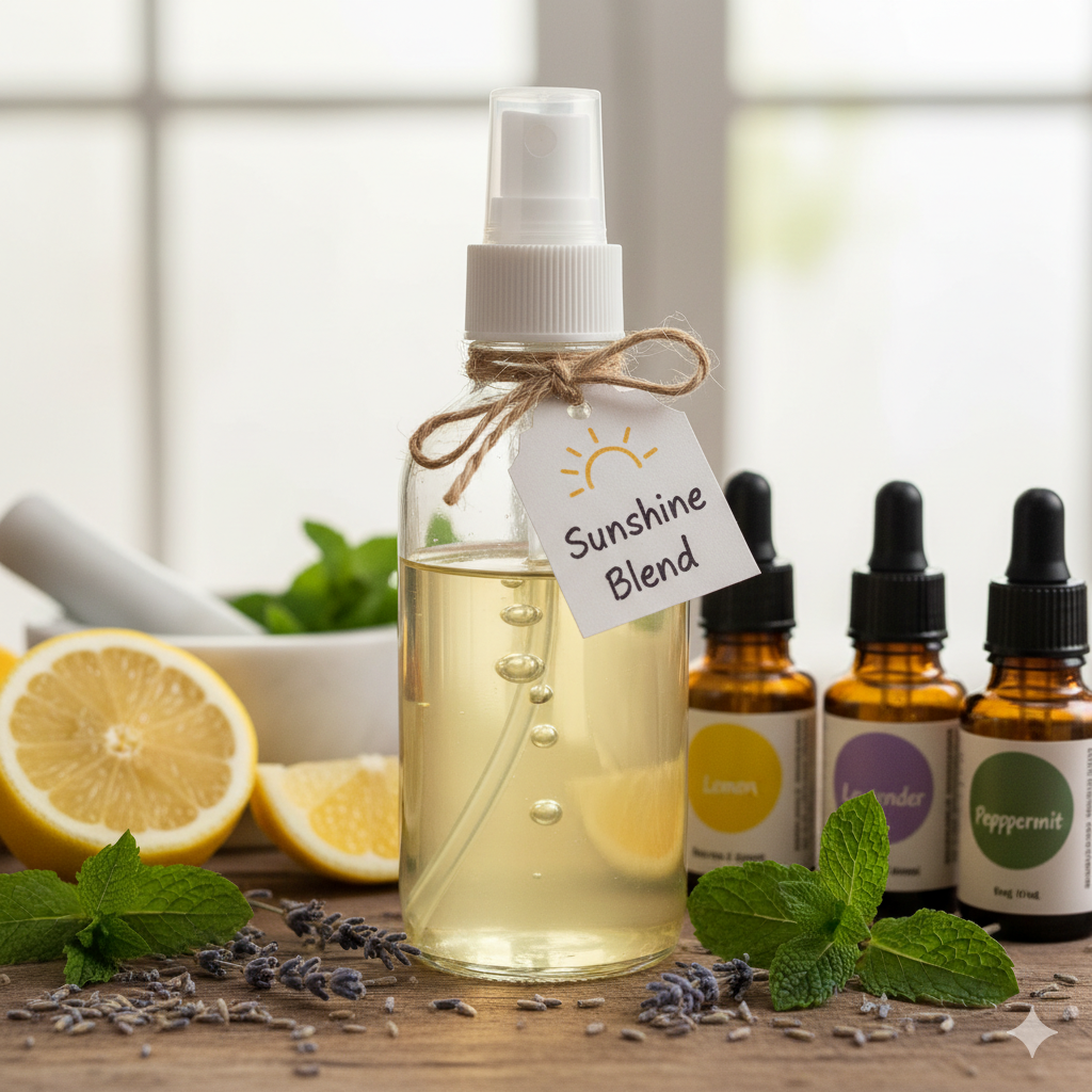 Homemade eco-friendly cleaning spray