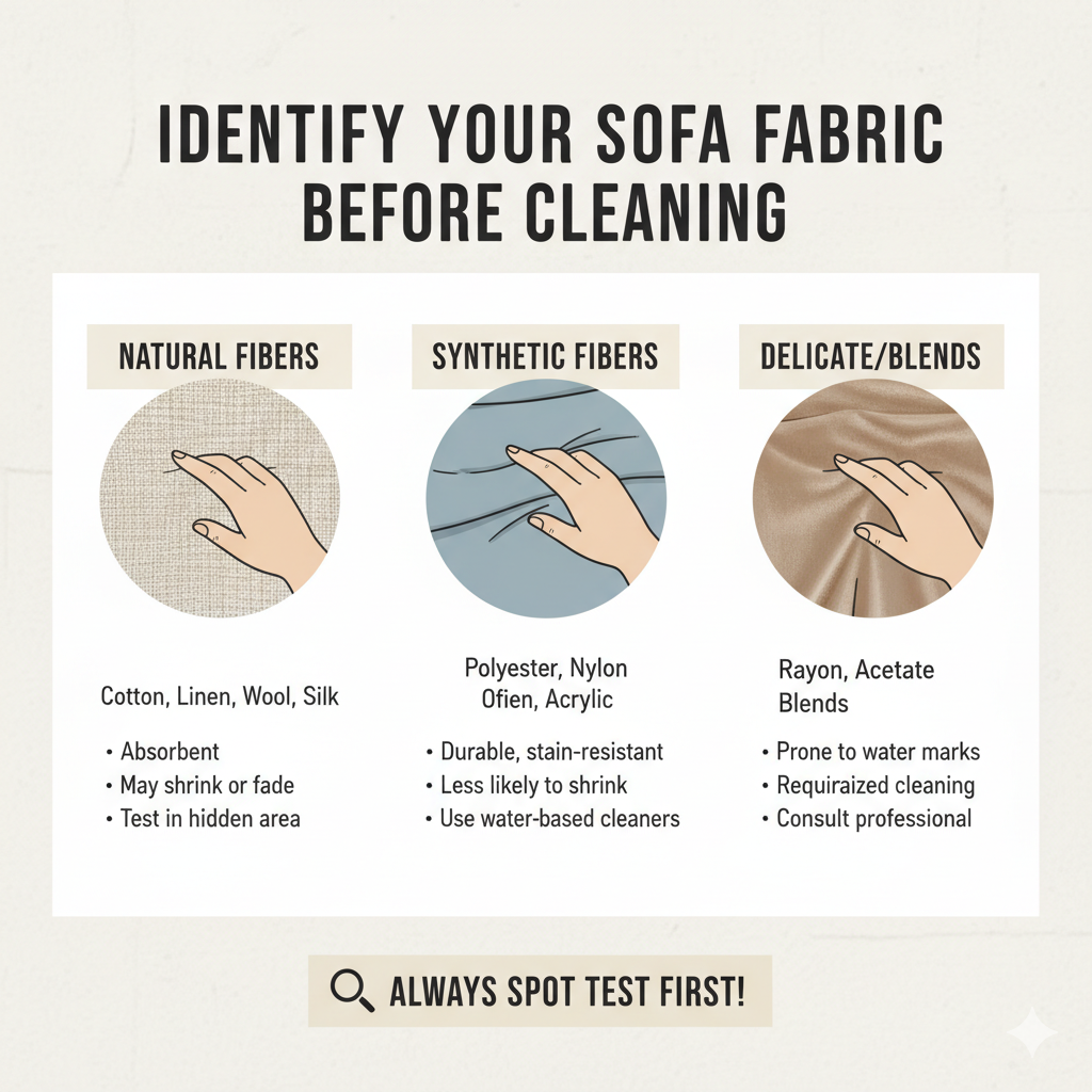 Identify Your Sofa Fabric Before Cleaning