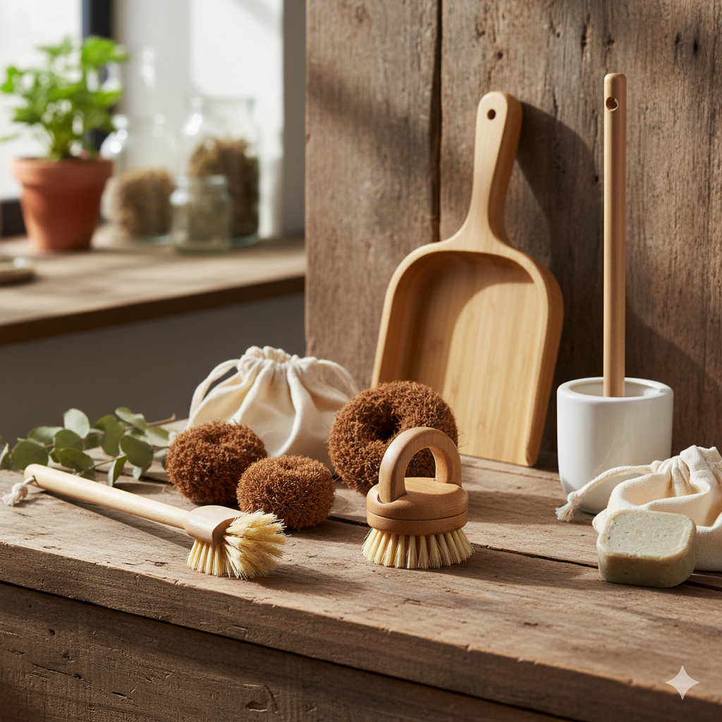 Sustainable cleaning tools made from bamboo 