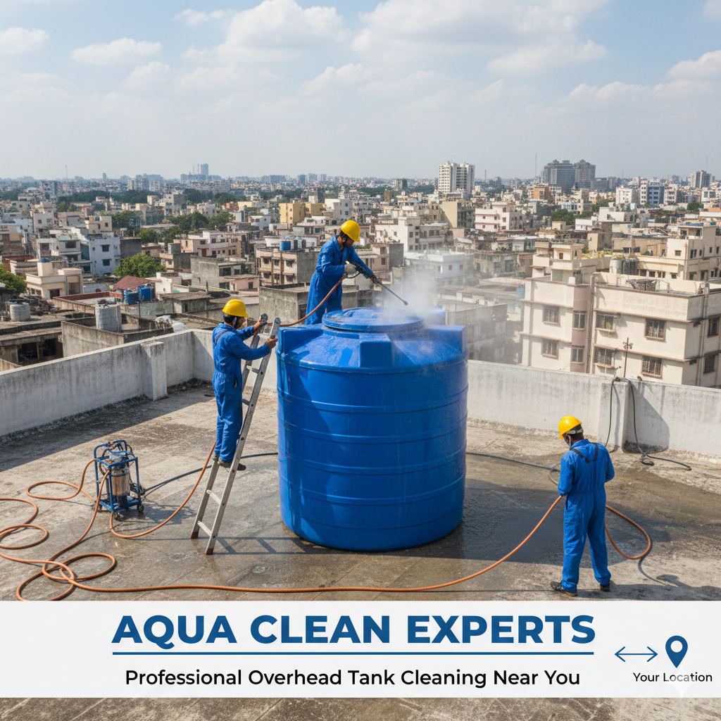 professional overhead water tank cleaning near me